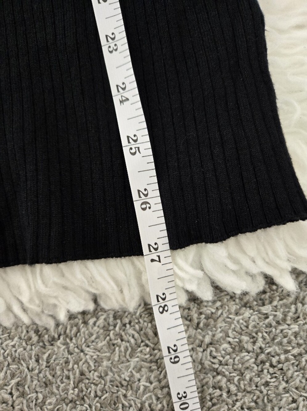 Investments ribbed-knit 3/4 sleeves black sweater. Size XL. New - Picture 5 of 7